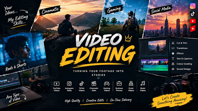 edit videos with using row clips