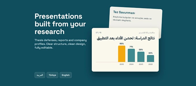 design a professional arabic powerpoint presentation