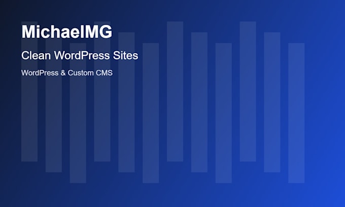 build a clean wordpress or custom cms website