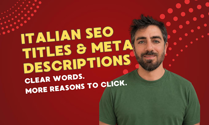 write italian SEO meta titles and meta descriptions