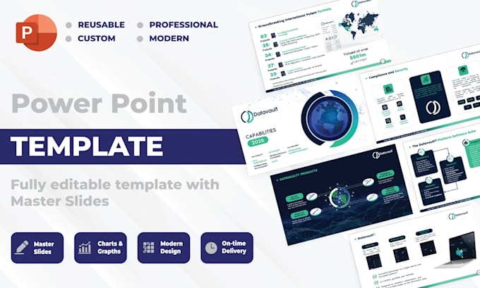 create a professional powerpoint template with master slides
