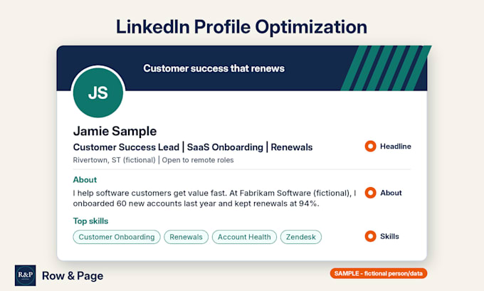 optimize your linkedin profile headline, about, and experience section