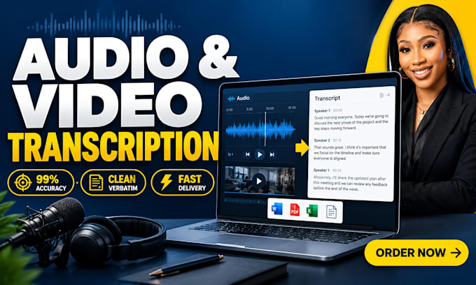 provide clean verbatim audio transcription or video into a text transcript