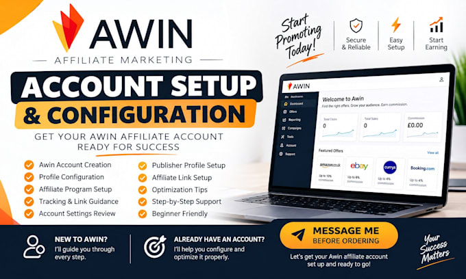 create and setup awin account for your approval