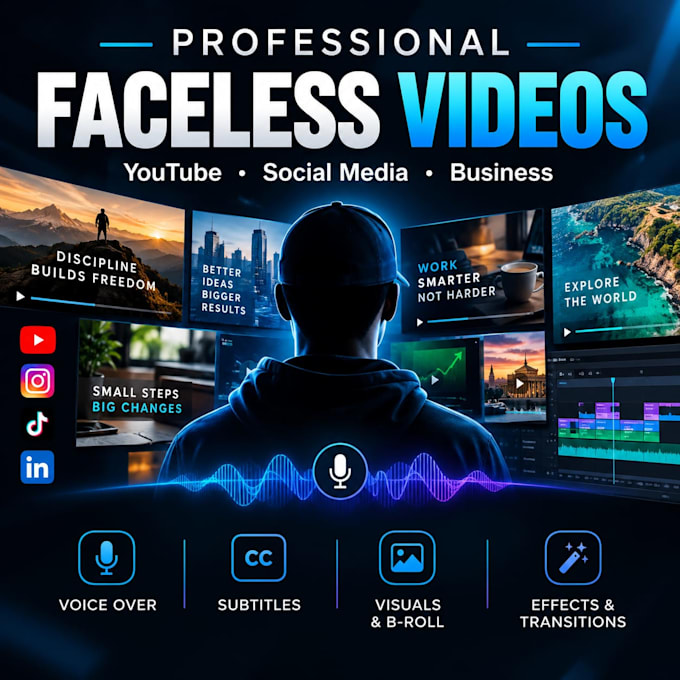 create professional faceless videos
