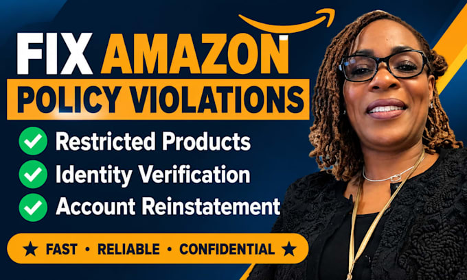 fix amazon policy violation, restricted product and identity verification issue
