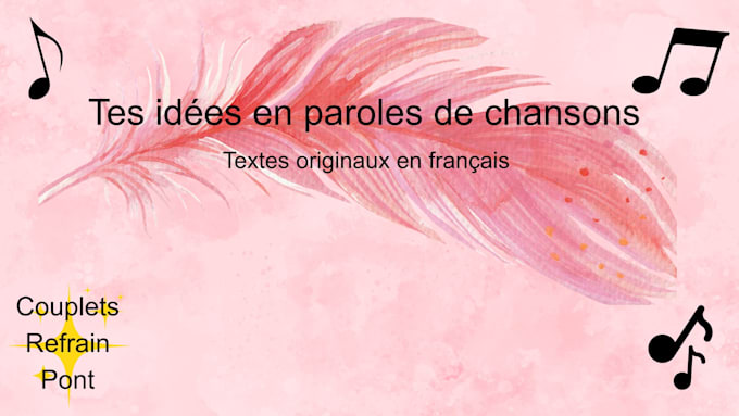 write your original songs in french