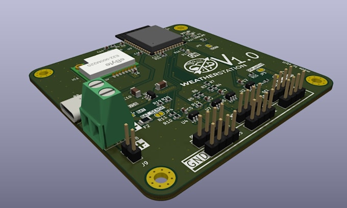 implement pcb design, schematic design, pcb layout, esp32 stm32 pcb, arduino pcb