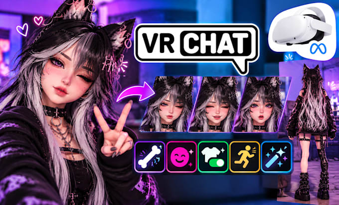 set up your vrchat avatar with physbones expressions toggles and animations fx