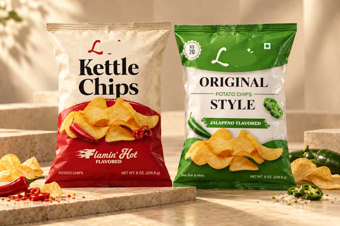 design food packaging and product labels