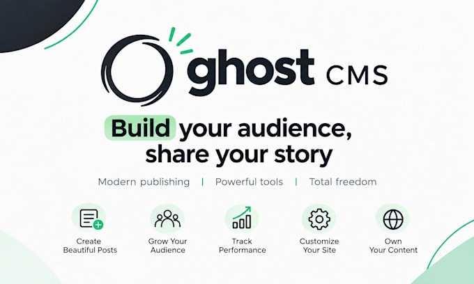 setup ghost cms website, customize ghost theme, blog and newsletter