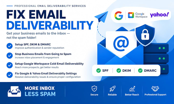 fix google and yahoo email deliverability settings