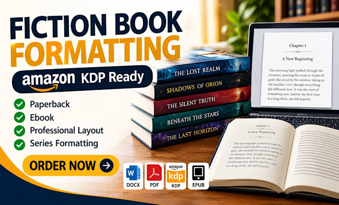 fiction book formatting book series KDP