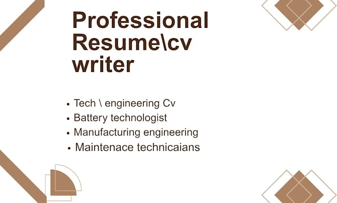 write engineering and project management resume or CV
