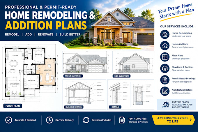 create home remodeling, addition and renovation plans