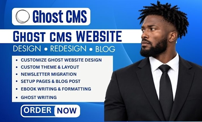 customize ghost cms website, ghost cms blog mange newsletter ghost writer expert