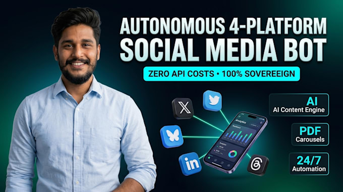 build an autonomous 4 platform ai social media bot