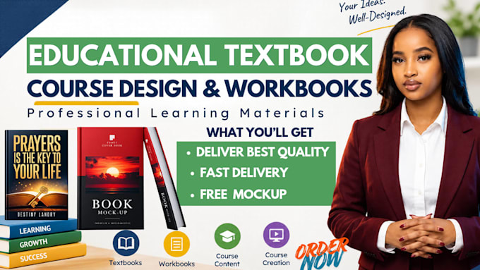 create, format and design educational textbooks, workbooks and course materials