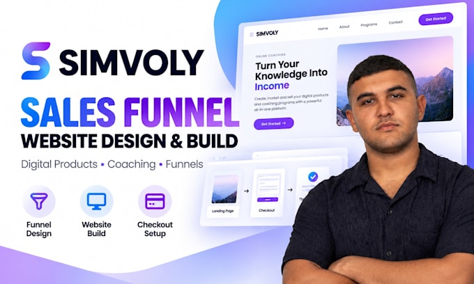 build a simvoly sales funnel and coaching website