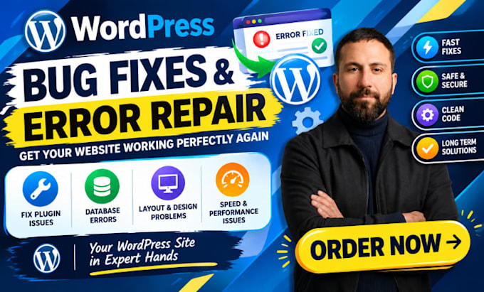 fix wordpress bugs, errors and critical issues on your website