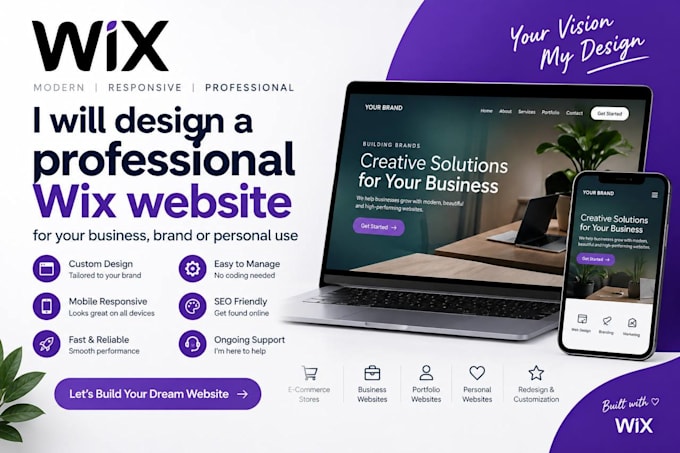 create a modern and responsive wix website