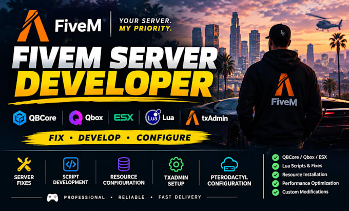 fix your fivem server, scripts, txadmin, qbcore, qbox and esx