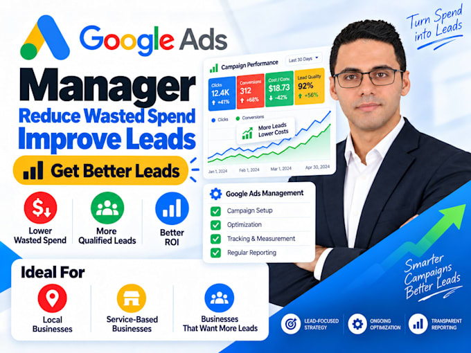 be your google ads manager and PPC specialist to improve ROI