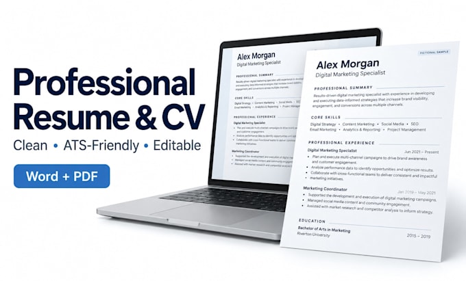 write a professional resume