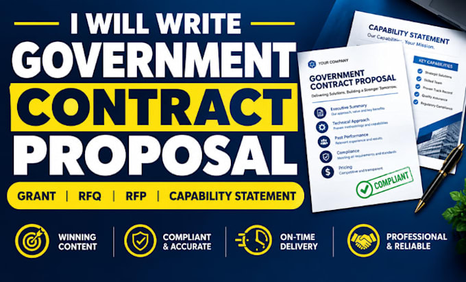 write government contract proposal rfp rfq capability statement samgov for US