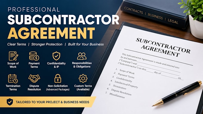 write a subcontractor agreement for your business and reduce risk