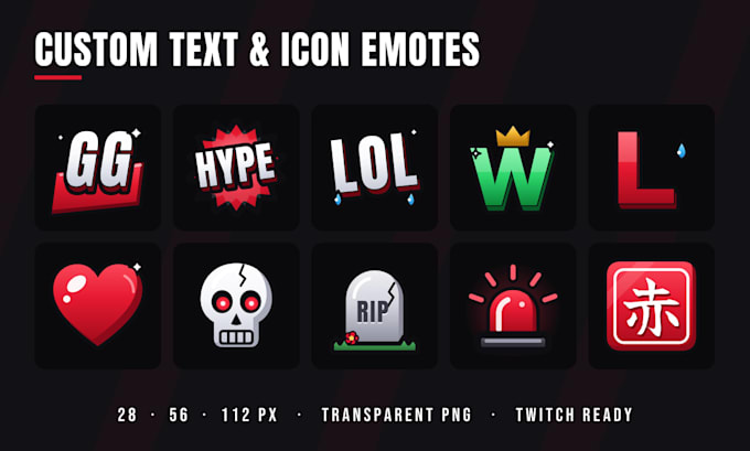 design custom twitch text emotes and sub badges for your stream