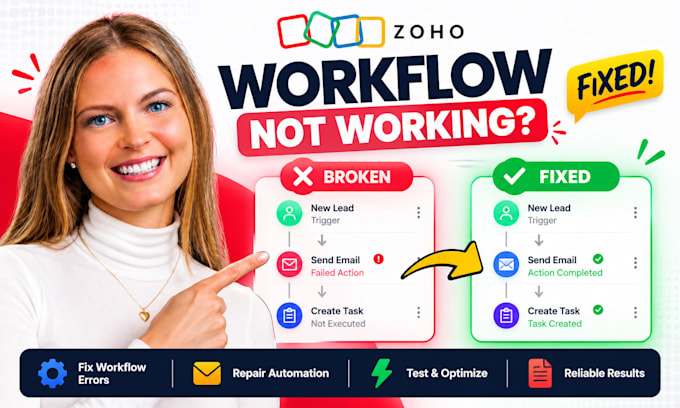 fix zoho CRM workflows not triggering and broken automation