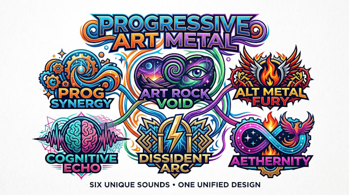 design progressive metal alternative metal and art rock logo