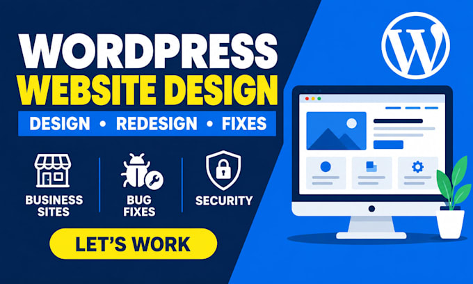 build wordpress website design business web redesign fix bug error security