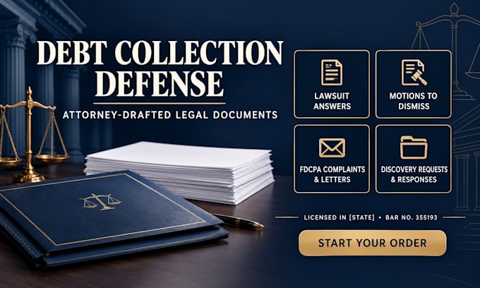 draft your debt collection lawsuit answer and affirmative defenses