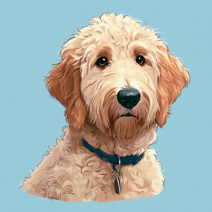 create a cartoon pet portrait from photo