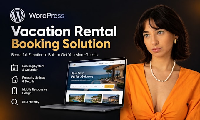 design vacation rental booking website on wordpress