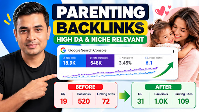 build high da parenting backlinks with niche guest posts