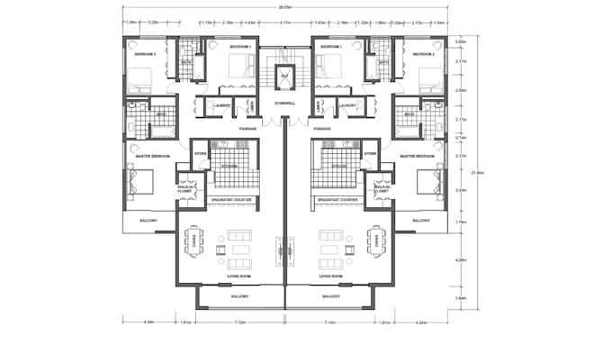 design apartment floor plans for couples and small families