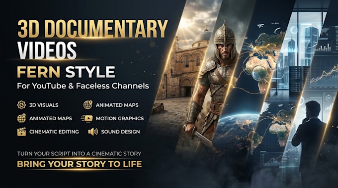 create 3d documentary, fern style, ai documentary and youtube video