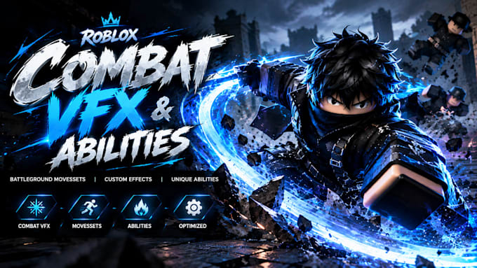 create roblox vfx, combat moveset, ability for roblox battleground game