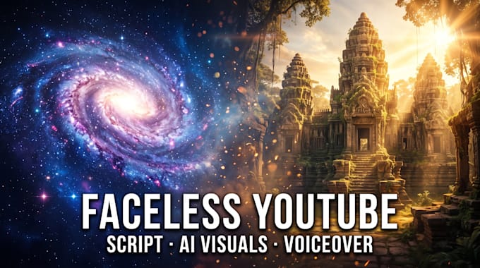 create faceless youtube videos, script and voiceover