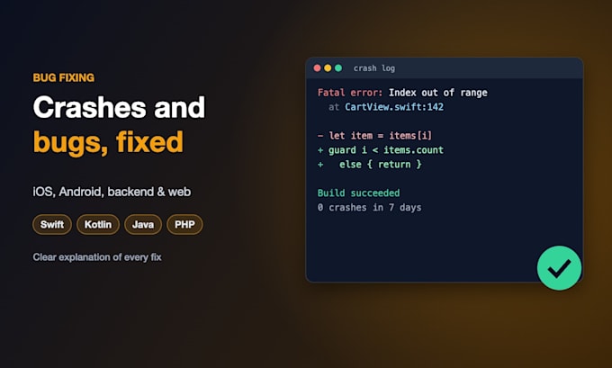 fix bugs and crashes in your ios or android app