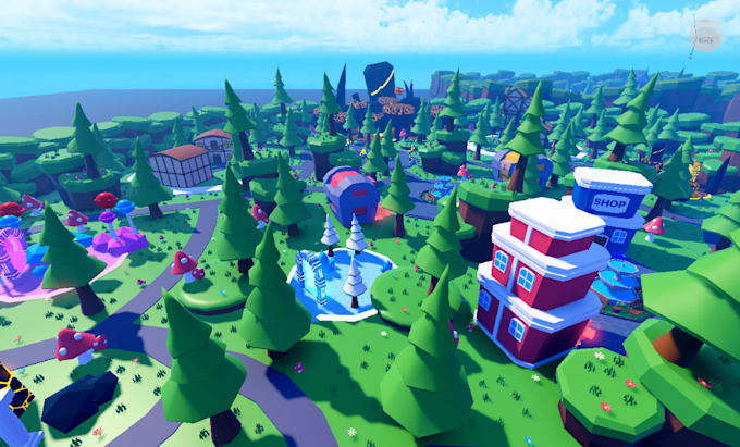 do low poly roblox game map terrain game lobby roblox environment level design