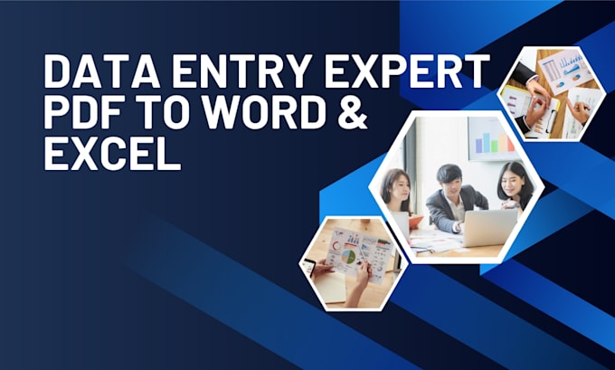 do PDF to word, PDF to excel, and copy paste data entry work