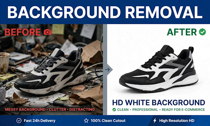 remove background from any image and make it HD
