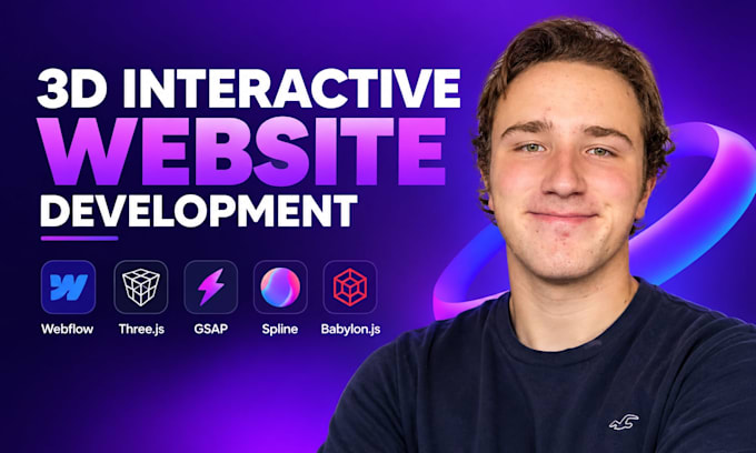 develop 3d interactive website with webflow, three js, gsap, spline, babylon js