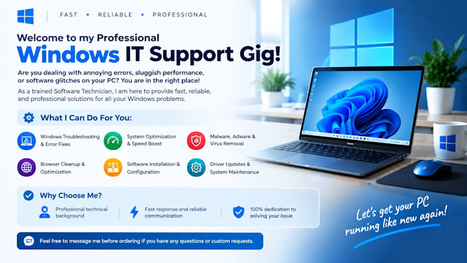 fix windows errors, remove malware, and speed up your PC