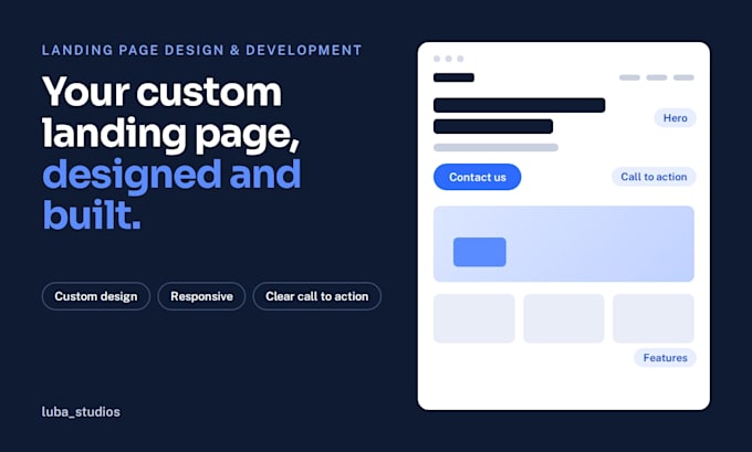 develop a custom landing page