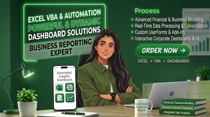 build custom excel vba macros and automated dashboards
